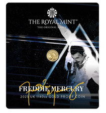 Royal Mint : Music Legends : Freddie Mercury : 1/40oz Gold Proof Coin