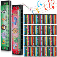 30 Pcs Harmonica for Kids 16 Holes Harmonicas Musical Instrument Toy Gift Cartoo
