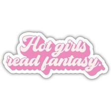 5 Pcs Hot Girls Read Fantasy Vinyl Sticker Book Lover Reading Decal Size 8x3 cm