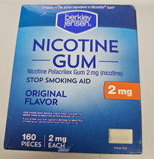 Berkley Jensen Original 2 mg Coated Nicotine Polacrilex Gum 160ct Exp 01/2027