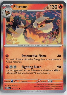 Flareon Rare Holo SV: Prismatic Evolutions 013/131 NM Ryota Murayama