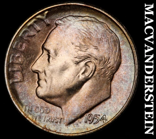 1954-S Silver Roosevelt Dime-Choice Gem BU Lustrous No Reserve #i4530