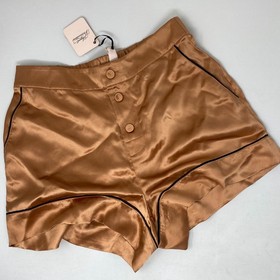 Agent Provocateur Gold Classic Pajama Silk Shorts AP2 Small NWT $250