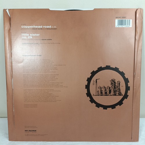 STEVE EARLE COPPERHEAD ROAD Vinyl MCAT 1280 12" SINGLE PICTURE SLEEVE 1989 - Imagen 2 de 11