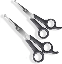 #1 Pet Grooming Scissors Body & Facial Trimmer Stainless Steel Blades Set of 2