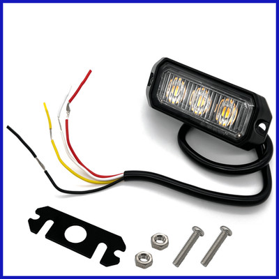 LED Blitzleuchte Frontblitzer Blitzlicht Warnleuchte Gelb Strobe PKW LKW 12V 24V