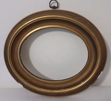 Antique Victorian Oval Frame Oak Wood