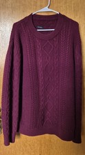 Weinrot/Bordeauxroter Pulli Mit Kaschmirantei...