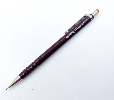 NOS Rotring Tikky  TS Slide mechanical pencil 0.9mm 1.0 Burgundy Half Slide Tip