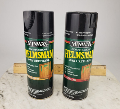 2x Minwax Helmsman Spar Urethane Aerosol Spray 11.5 oz Aerosol Clear Gloss Semi
