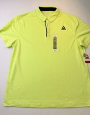 Reebok Men  s Sz XL Performance Polo Shirt Sharp Green Moisture Management