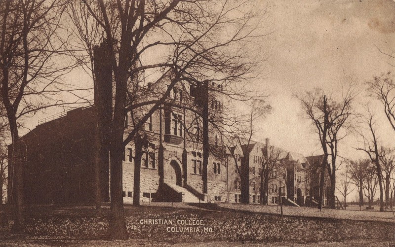 Columbia MO Christian Collage 1914 DB SEPIA Postcard *