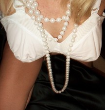 Vtg Gelmart White Full Cotton Pointy Bullet Bra 44 C