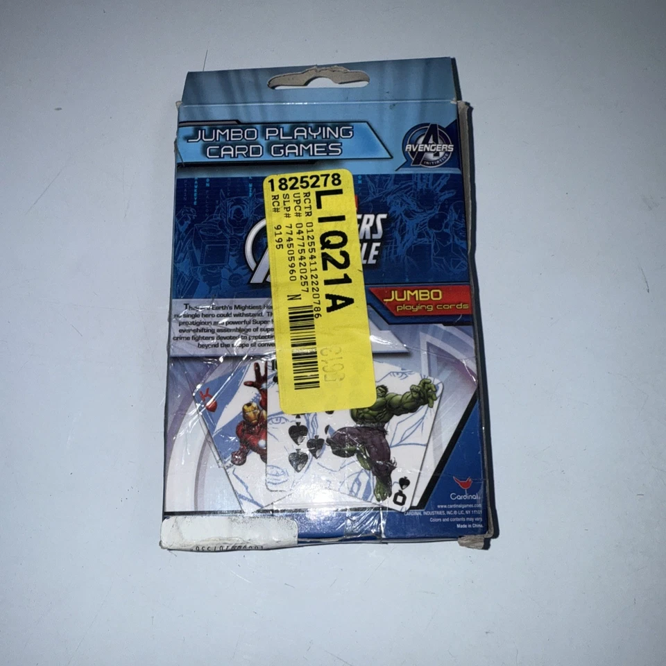 Marvel Avengers jumbo playing cards, Cardinal Industries Inc., great condition - Image 2 of 2