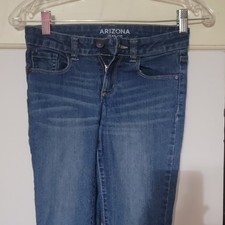 Arizona Jean Co girls Skinny Jeans Medium Wash Blue Denim 5-Pocket Design