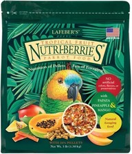 LAFEBER'S Tropical Fruit Nutri-Berries Pet Bird 3 Pound Pack of 1 , brown