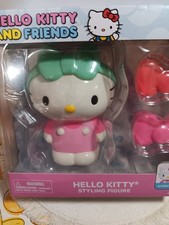 HELLO KITTY AND FRIENDS STYLING FIGUIRE SET SANRIO COLLECTABLES 3 ATTACHABLE...