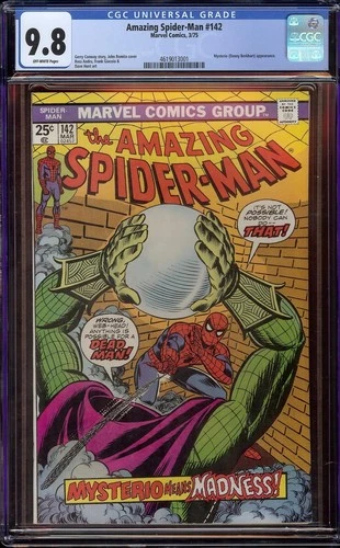 Amazing Spider-Man # 142 CGC 9.8 OW (Marvel, 1975) Mysterio cover & appearance