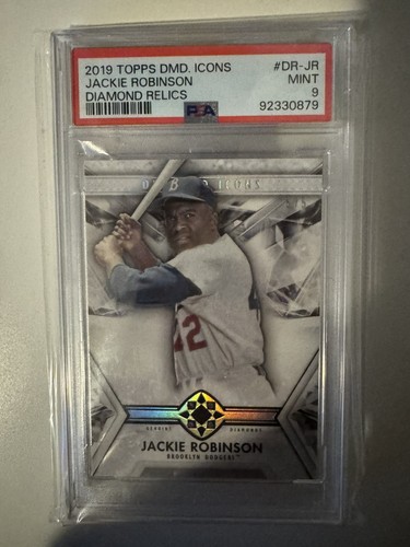 2019 Jackie Robinson Topps Diamond Icon.  Rare 5/5.  With actual diamonds. PSA 9
