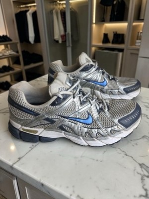 Nike Air Zoom Equalon 2 Cushlon ST Running Shoes Metallic Silver Blue Size 9.5