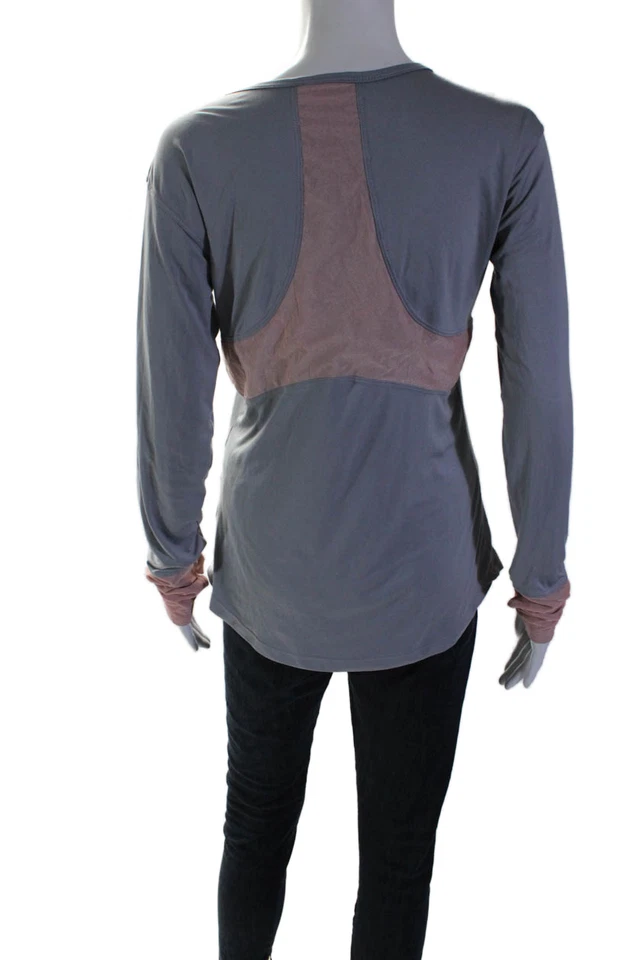 Top deportivo Splits 59 para mujer manga larga cuello redondo gris talla M Foto 3 de 4