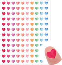 2400 Pcs Mini Love Heart Stickers Colorful Watercolor Heart Self-Adhesive Sticke