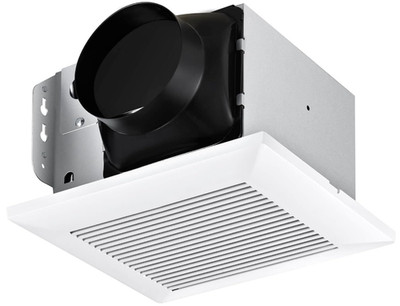 Extractor de Baño 110 CFM Silencioso con Montaje en Techo y Rejilla Blanca