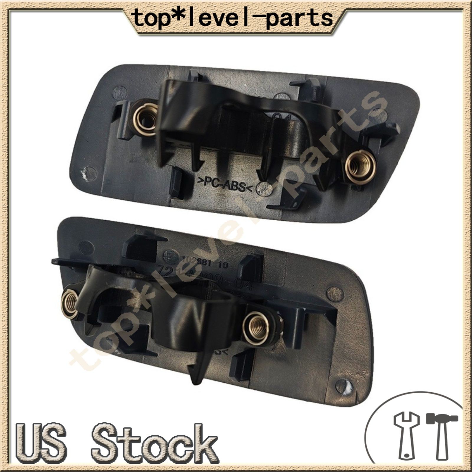 Front LH+RH Headlamp Washer Jet Cover Fit 10-18 Rolls-Royce Ghost 61677244959