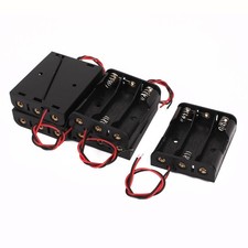5 Pcs 4.5V Output 3 x AA Battery Holder Case Box Double Wire Lead Connector