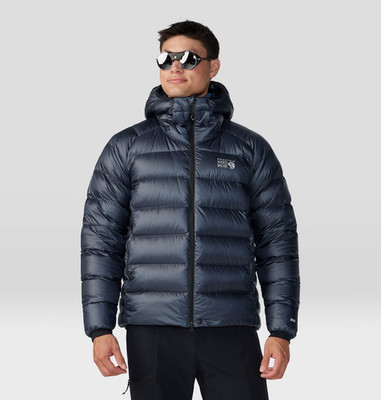 NWT Mens Mountain Hardwear Phantom Alpine Down Hooded Jacket $470 S blue puffer