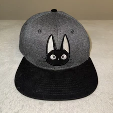 Bioworld Studio Ghibli Kiki's Delivery Service Jiji Snapback Hat Gray Black Cat