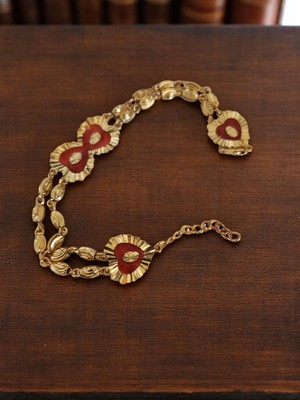 Bracelet Ancien Vintage En Métal Doré - Style Rétro - Pour Collection Ou Accessoire De Mode - Fabriqué En France