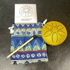 Rain Drum For Outside Yellow 3 6 Tone Steel Tongue Drum W/ Hammer And Gift Bag