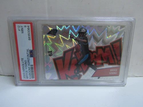 PSA 9 2023 Panini Absolute #12 Bryce Young Kaboom! Horizontal RC Panthers