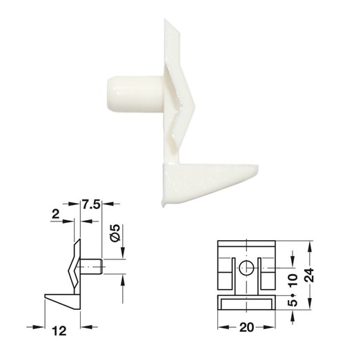 * 5mm Shelf Studs Pins for Kitchen Cabinets Cupboard Shelves, Pick TYPE & QTY + - Picture 21 of 22