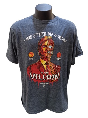DC Comic Mambo Harvey Dent Two Face Villian Marle Grey Mens T Shirt Size XXL