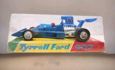 Vintage 1970er Roxy Plastic Factory Ltd Friction Drive Boxed Tyrrell Ford Rennwagen 