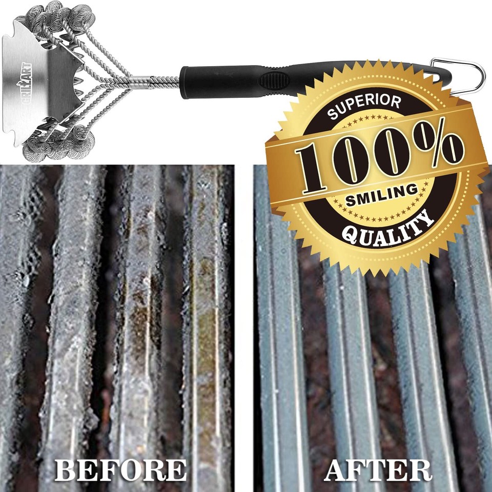 GRILLART Grill Brush and Scraper Bristle Free Safe BBQ Brush for