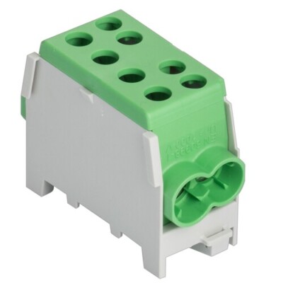 Eltropa ELAK 35-1/25gn Hauptleitungsklemme 4Eing 1pol DIN-Schiene 1,5-35mm² Grün