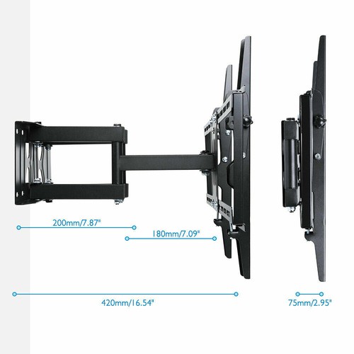 Full Motion Corner TV Wall Desk Mount Bracket Stand Plasma Flat Tilt Swivel 85" - Picture 32 of 57