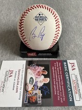 TEXAS RANGERS- BRUCE BOCHY AUTOGRAPH 2023 WORLD SERIES LOGO BASEBALL JSA AS70956