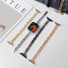 Stylish Bling Diamond Bracelet Metal Band For iWatch Series 9 SE 8 7 6 5 4 3 2 1