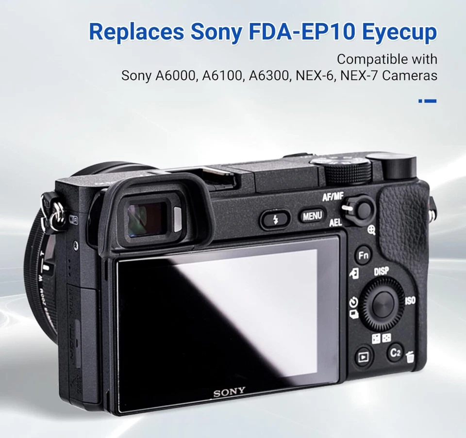 Viewfinder Eyecup Eye Piece Eye Cup for Sony Alpha A6000 NEX-7 NEX-6 FDA-EP10 - Image 2 of 2