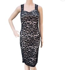 January 7 Lace Bodycon Mini Dress Cut Out Back Stretchy Juniors Size S
