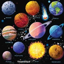Violette Stickers Holographic Solar System Planets Crafts Planner Supply