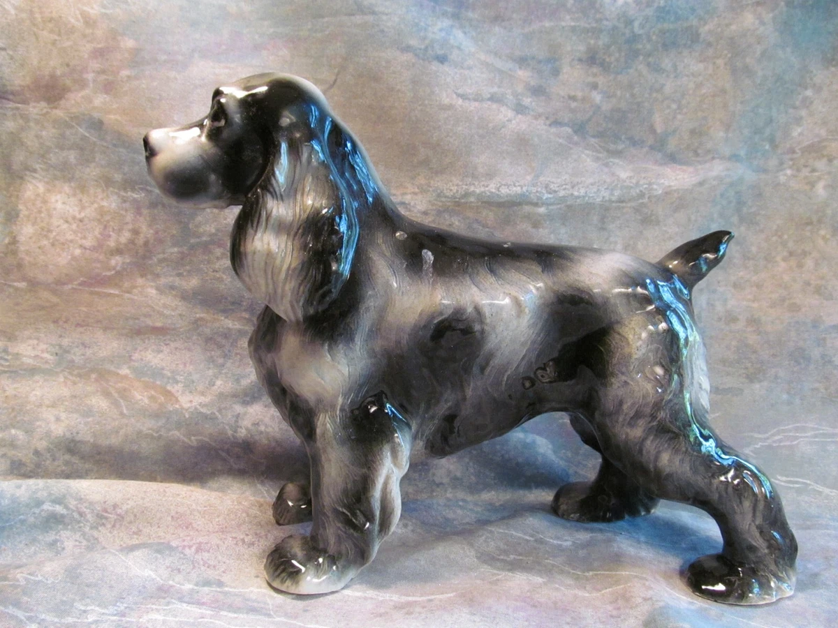 GORGEOUS HUGE DARK BLUE SPOTTED COCKER SPANIEL UNKNOWN MANUFACT