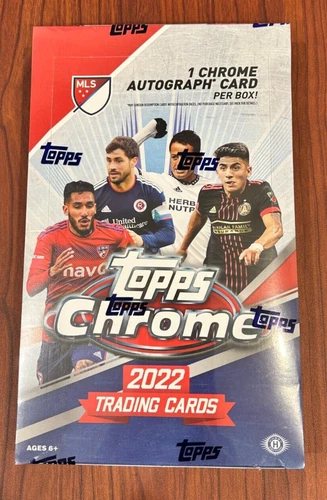 2022 Topps Chrome MLS Soccer HOBBY Box - 1 Chrome AUTO - FACTORY SEALED