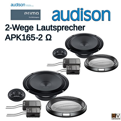 Audison Prima APK 165 2Ohm 95 dB 2-Wege Auto Lautsprecher System DIN 165mm 6,5'' 