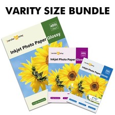Lot 30-500 Ct Premium Glossy Photo Paper 4x6 5x7 8.5x11 Inkjet Printer 48lb