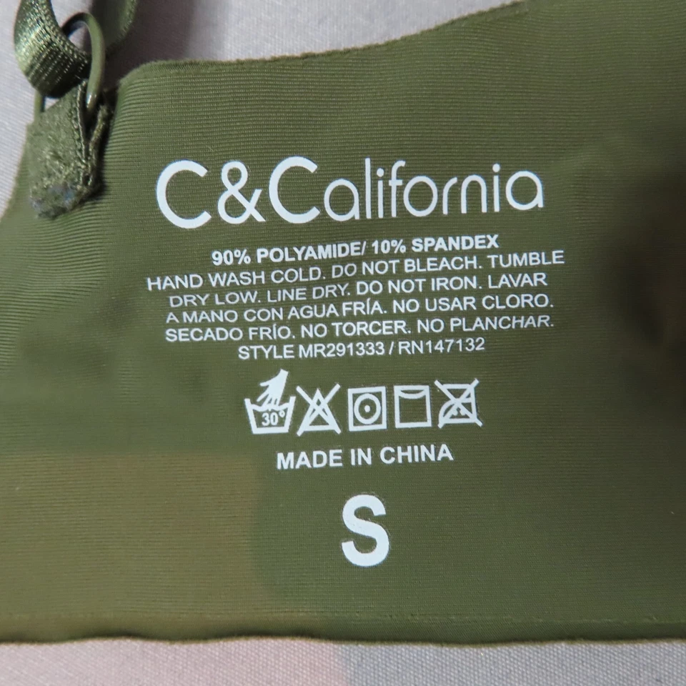 C&C California Bralette Small Olive Green Adjustable Straps Seamless Wireless - Image 4 of 4